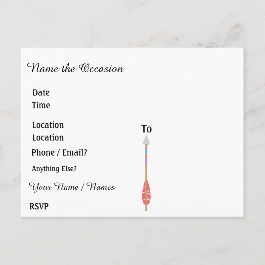 Save the Date Pop Art Briefkaart Invitation (Achterkant)