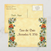 Save the Date Poppies Cornflowers Briefkaart (Voorkant / Achterkant)