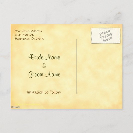 Save the Date Poppies Cornflowers Briefkaart (Achterkant)