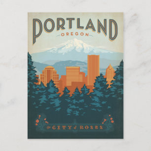 Save the date   Portland, OR Aankondigingskaart