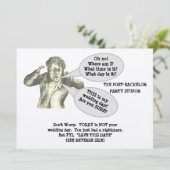 "SAVE THE DATE / POST-BACHELOR PARTY STUPOR / GRAP SAVE THE DATE (Staand voorkant)