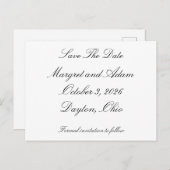 Save The Date Post Card Uitnodiging Briefkaart (Voorkant / Achterkant)