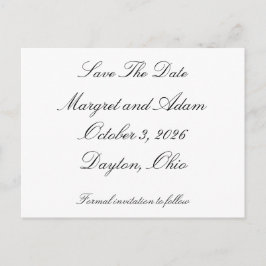 Save The Date Post Card Uitnodiging Briefkaart