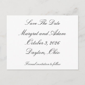 Save The Date Post Card Uitnodiging Briefkaart