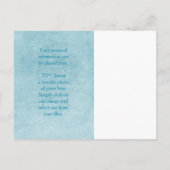 SAVE THE DATE -POST-KAART Blue Elegance Wedding Aankondigingskaart (Achterkant)