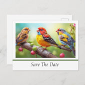 Save The Date Postcard Briefkaart (Voorkant / Achterkant)