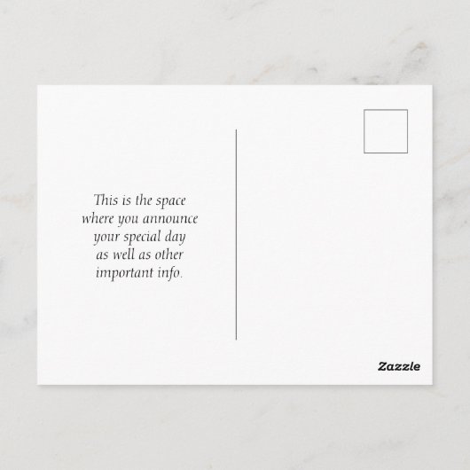 Save The Date Postcard Briefkaart (Achterkant)