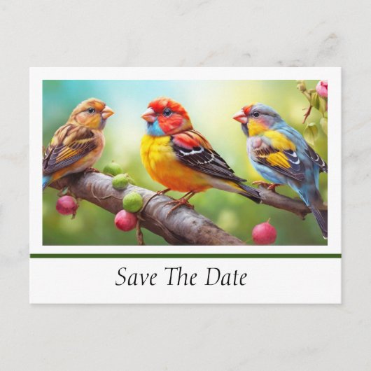 Save The Date Postcard Briefkaart (Voorkant)