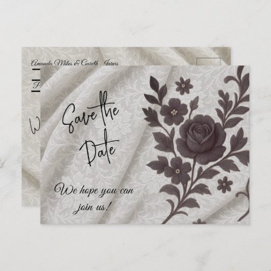 Save the Date Postcard Briefkaart (Voorkant / Achterkant)