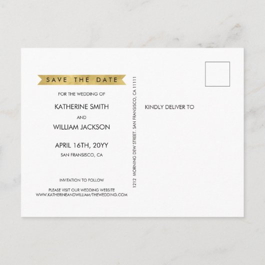 Save The Date | Prettig Kerstfeest in de toekomst, Aankondigingskaart (Achterkant)