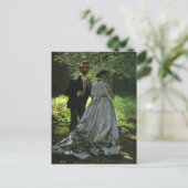 Save the date! Promenaders van Monet Aankondigingskaart (Staand voorkant)