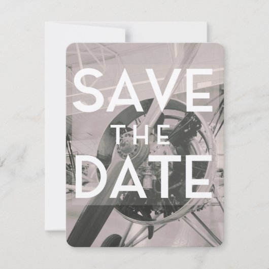 Save the Date Prop vliegtuig (Voorkant)