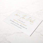 Save The Date QR-code script bruiloft echt Folie Uitnodiging (Gedraaid)