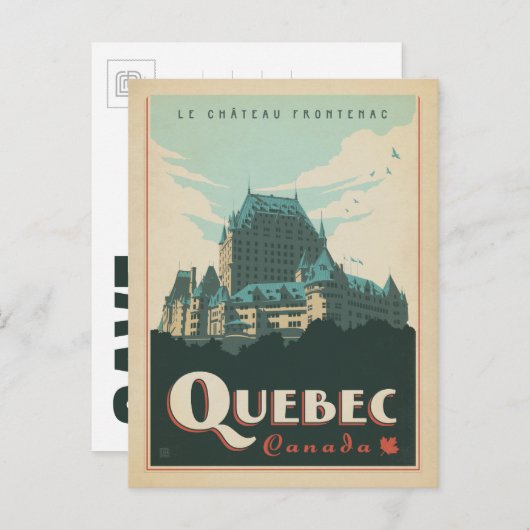 Save the date | Quebec, Canada Aankondigingskaart (Voorkant / Achterkant)