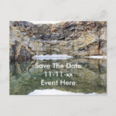 Save The Date Reflecties In Water Aankondigingskaart (Voorkant)