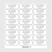 Save The Date Return Address Transparent  Sticker (Vel)