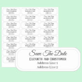 Save The Date Return Address Transparent  Sticker
