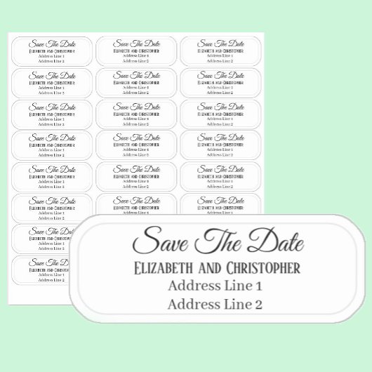Save The Date Return Address Transparent  Sticker