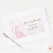 "Save the Date" Romantic Dreamweaver Wedding Coupl Rechthoekige Sticker (Envelop)