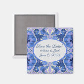 Save the date! Romantic Pansies Magnet (Voorkant / Achterkant)