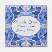 Save the date! Romantic Pansies Magnet (Voorkant)