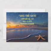 Save the Date Romantisch Strand Kaart (Voorkant)