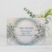 Save the Date Romantische Art Deco Geïnspireerd Kr Kaart (Staand voorkant)