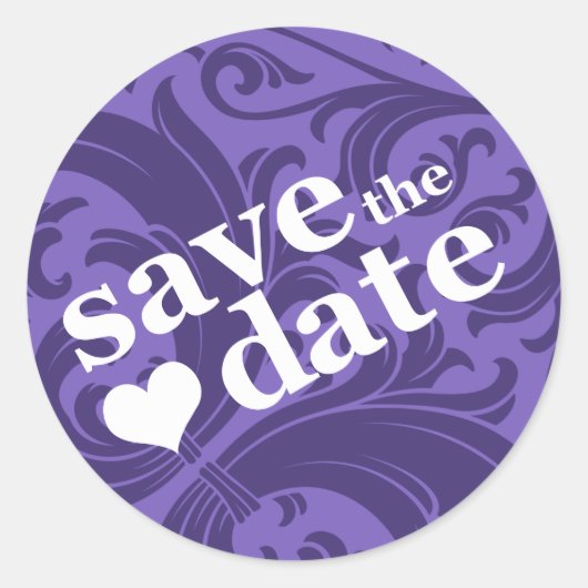 Save the date ronde sticker (Voorkant)