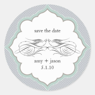 Save the date ronde sticker