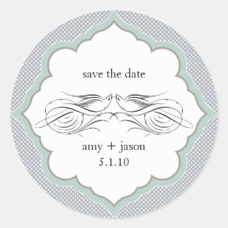 Save the date ronde sticker