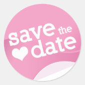 Save the date ronde sticker (Voorkant)