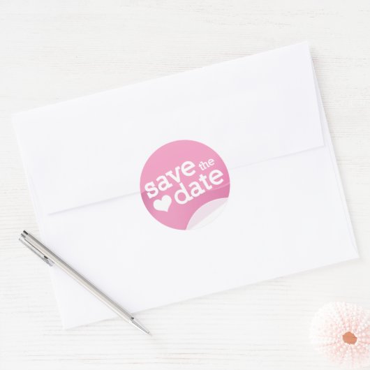 Save the date ronde sticker (Envelop)