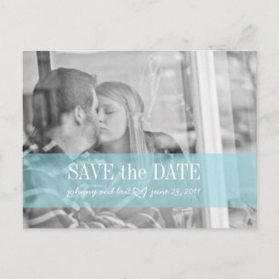 Save the date roodblauw aankondigingskaart