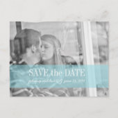 Save the date | roodblauw aankondigingskaart (Voorkant)