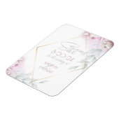 Save the date | Roos Blush Cream Waterverf Peony Magneet (Linkerzijde)