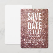 Save the Date | Roos Glitter Fab (Voorkant / Achterkant)