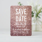Save the Date | Roos Glitter Fab (Staand voorkant)