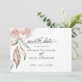 Save the date | Roos Koraalolie Waterverf (Staand voorkant)