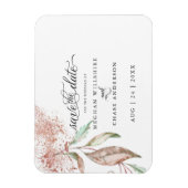 Save the date | Roos Koraalolie Waterverf Magneet (Verticaal)