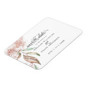 Save the date | Roos Koraalolie Waterverf Magneet (Linkerzijde)