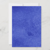 Save the date. Royal Blue Floral Wedding Cards Kaart (Achterkant)
