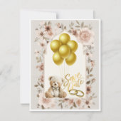 Save The Date Roze en Gouden Kaart (Voorkant)