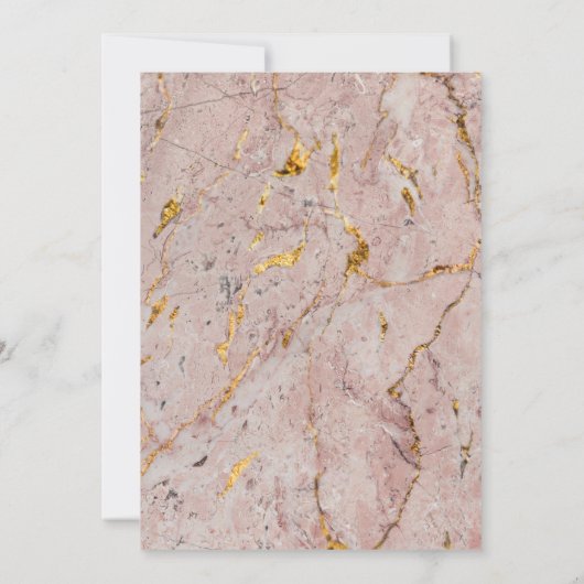 Save The Date |Roze en Gouden Marmer (Achterkant)