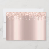 Save The Date Roze Goud Glitter Drips Bruiloft (Achterkant)