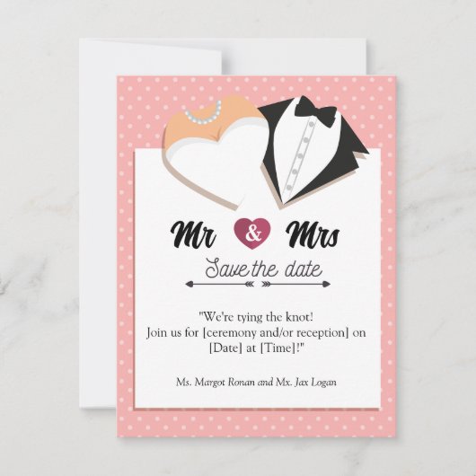 Save the date! RSVP kaartje (Voorkant)