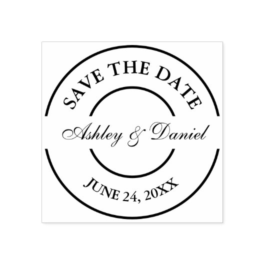 Save the date rubberstempel (Afrduk)