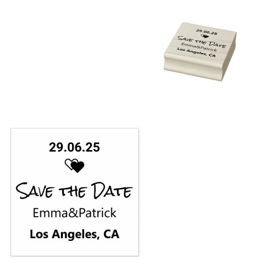 Save the date rubberstempel (Gestempeld)