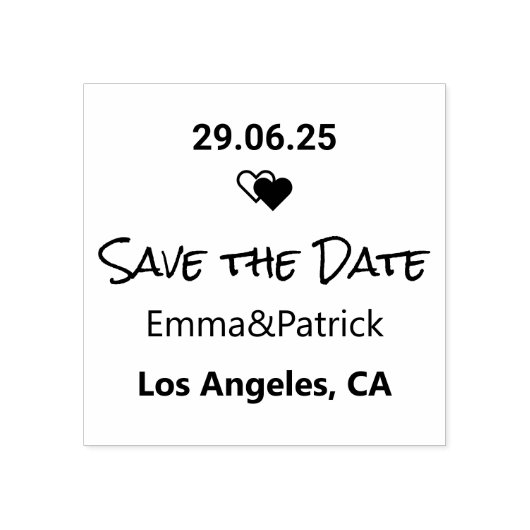 Save the date rubberstempel (Afrduk)