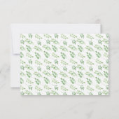 Save The Date Rustic Gouden Frame Leaf Uitnodiging (Achterkant)