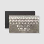 Save the Date Rustic  Lace Houten Bord (Voorkant / Achterkant)
